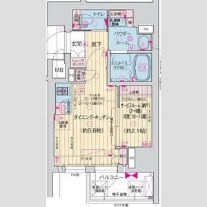 ソルテラス阿波座ウィズの間取り図
