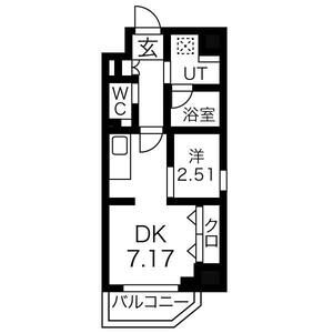 シーズンフラッツ新町の間取り図