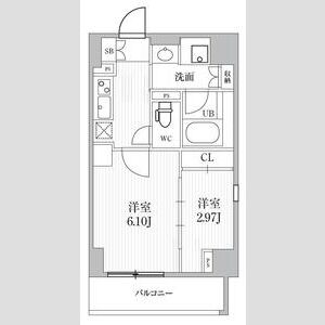 シーズンフラッツ靱本町の間取り図