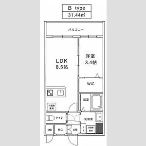 エスリードレジデンスザ・グラン大阪福島アクシスの間取り図