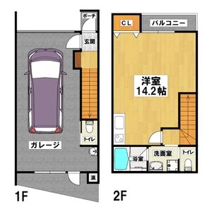 ローズドゥブーケ(ガレージハウス)の間取り図