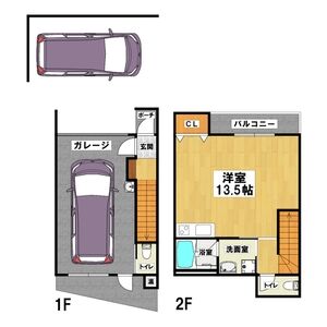 ローズドゥブーケ(ガレージハウス)の間取り図