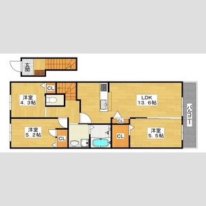 ハイムメゾン浜寺元町の間取り図