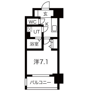 レジュールアッシュ梅田北の間取り図