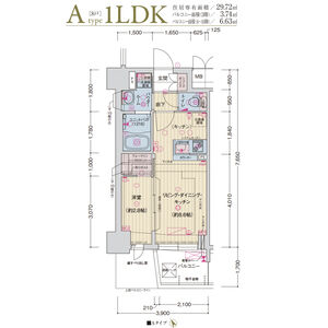 ソルテラスKOBE湊町の間取り図