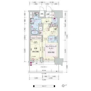 プレサンスジェネ新神戸ステーションフロントの間取り図