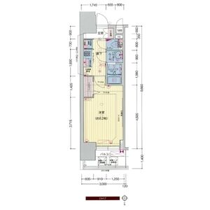 プレサンス心斎橋ソレイユの間取り図