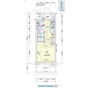 プレサンス新大阪ザ・シティの間取り図