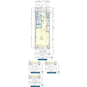 プレサンス難波ラフィーネの間取り図