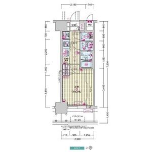 プレサンス野江内代ペルティエの間取り図
