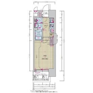 プレサンス芦原橋ヴィブラスの間取り図