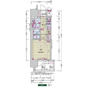 プレサンス深江橋ラヴィゲートの間取り図