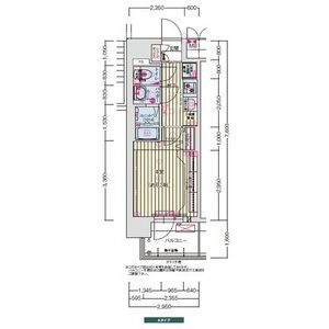 プレサンス京橋GREEN YARDアルミラの間取り図