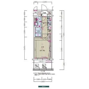 プレサンス京橋GREEN YARDアルミラの間取り図