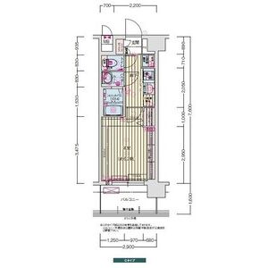 プレサンス京橋GREEN YARDアルミラの間取り図