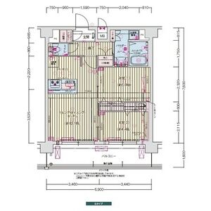 プレサンス京橋GREEN YARDアルミラの間取り図