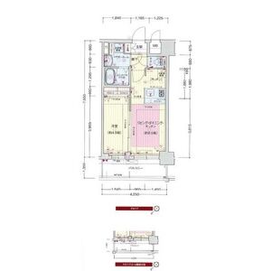 プレサンスOSAKA DOMECITYワンダーの間取り図