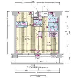 プレサンス東淀川駅前プローシェの間取り図
