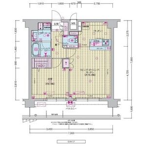 プレサンス東淀川駅前プローシェの間取り図