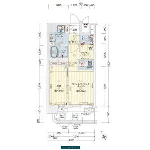 プレサンスOSAKA DOMECITYビーツの間取り図
