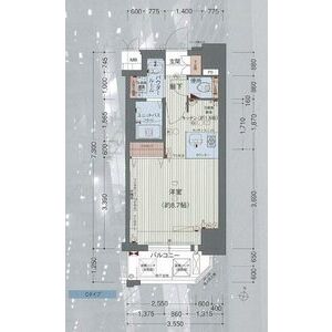 プレサンス梅田北パワーゲートの間取り図