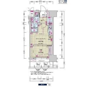 プレサンス神戸水木通ルミエスの間取り図