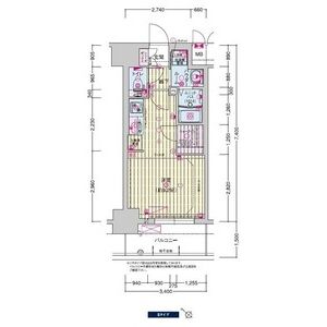 プレサンス神戸水木通ルミエスの間取り図