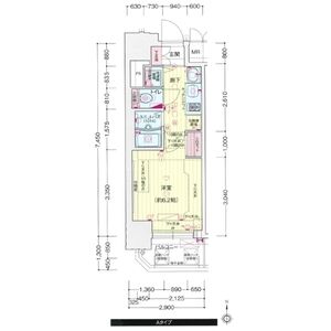 プレサンス谷町アルファの間取り図