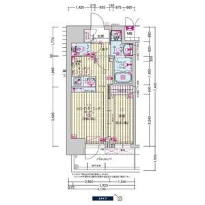 プレサンス神戸水木通ルミエスの間取り図