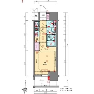 プレサンス立売堀ベルヴィルの間取り図
