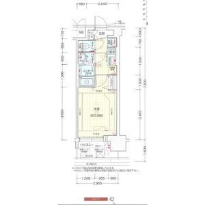 プレサンス大国町アドロッソの間取り図