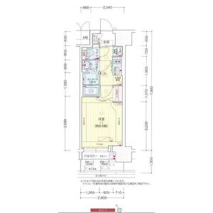 プレサンス大国町アドロッソの間取り図