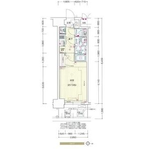 プレサンス堺筋本町センティスの間取り図