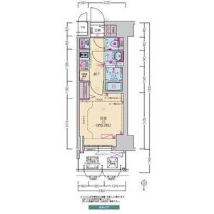 プレサンス堺筋本町ディスティニーの間取り図