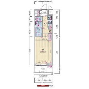 プレサンスTHE KYOTO 東福寺 WESTの間取り図