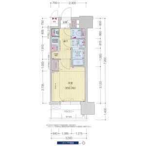 プレサンス四天王寺前夕陽ヶ丘 凛宮の間取り図