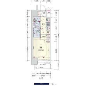 プレサンス上町台筆ヶ崎 NORTHの間取り図