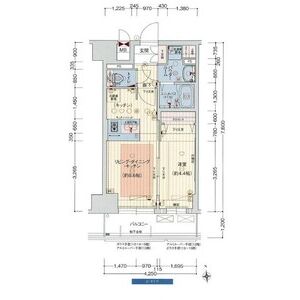 プレサンス難波クチュールの間取り図