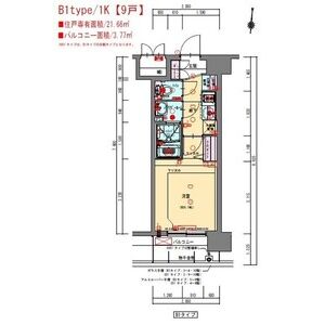 プレサンスOSAKA三国ネオスの間取り図