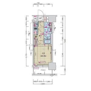 プレサンス扇町駅前の間取り図
