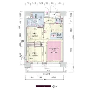 プレサンスTHE KYOTO 華苑の間取り図