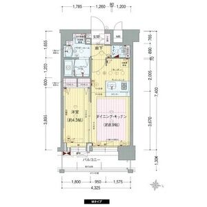 プレサンス新大阪ヴィガの間取り図