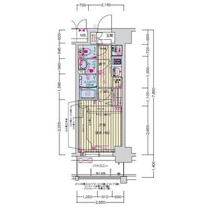 プレサンス天神橋筋六丁目ヴォワールの間取り図
