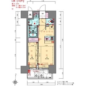 プレサンス立売堀ベルヴィルの間取り図