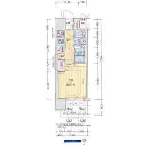 プレサンス大阪同心メゾヴィータの間取り図