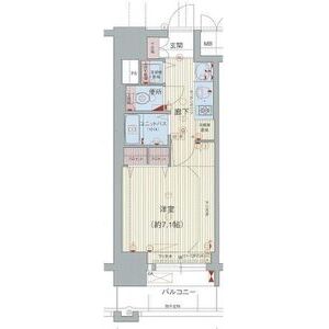 プレサンス神戸裁判所前デリシアの間取り図