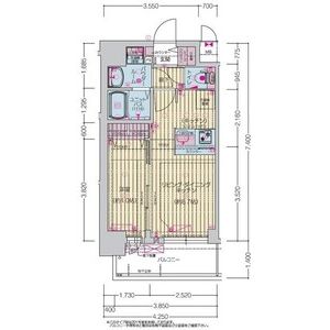 プレリス北巽駅前ラバルスの間取り図