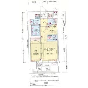 プレサンス京橋GREEN YARDレアルテの間取り図