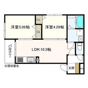 ヴェルメゾン堺北条町の間取り図