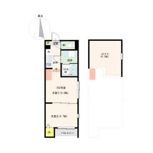 ハーモニーテラス深草東伊達町IIの間取り図